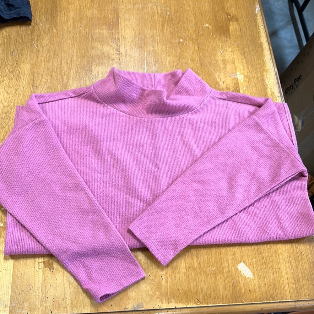 Cowl Neck Sweater by Anthropologie / pink / Size Large